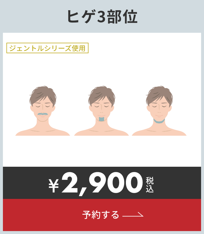 ヒゲ3部位
